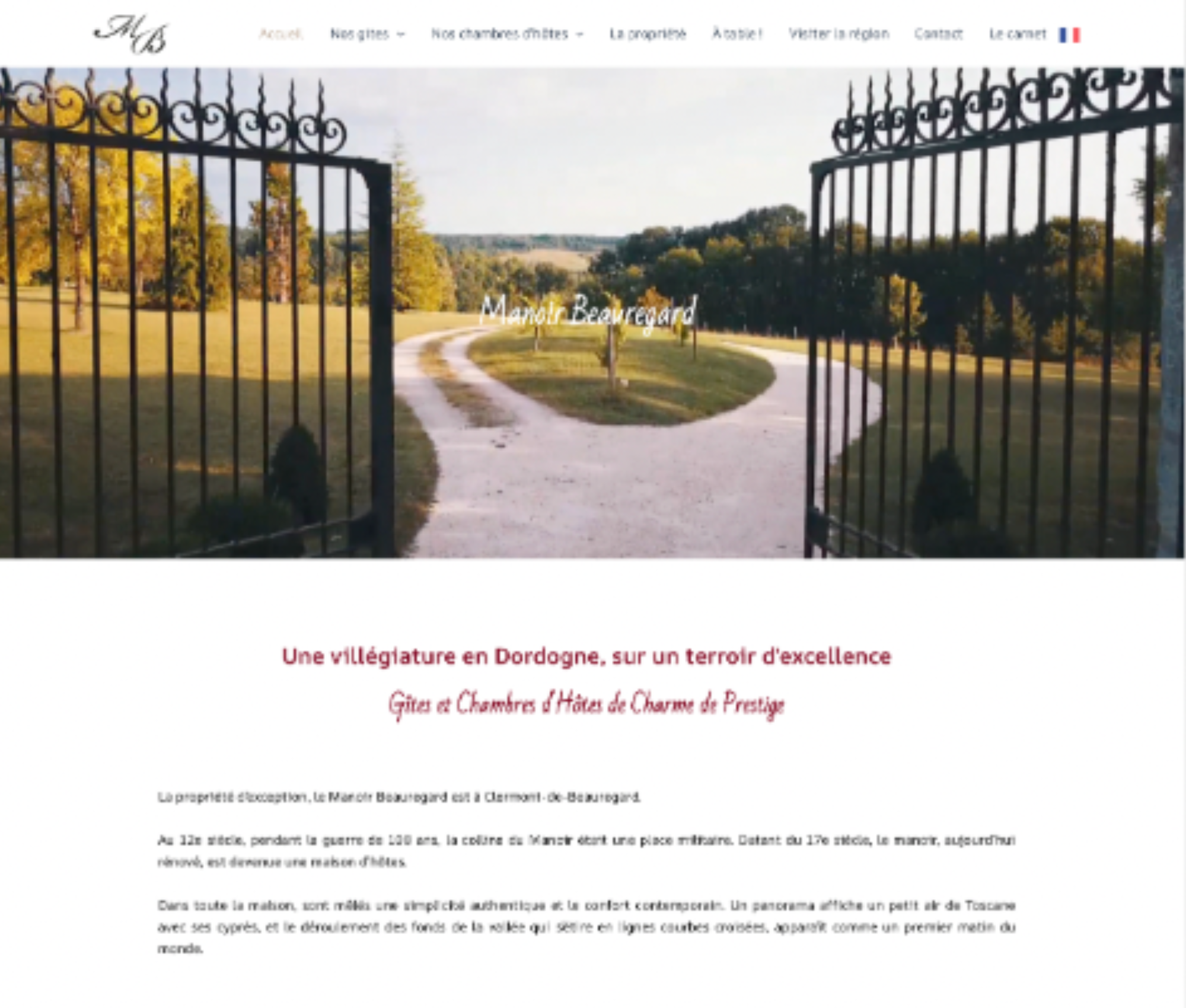 Création de sites web sur mesure pour gîtes et chambres d'hôtes par Bon site bon genre, avec des fonctionnalités avancées comme la réservation en ligne, blog, et intégration multilingue.
