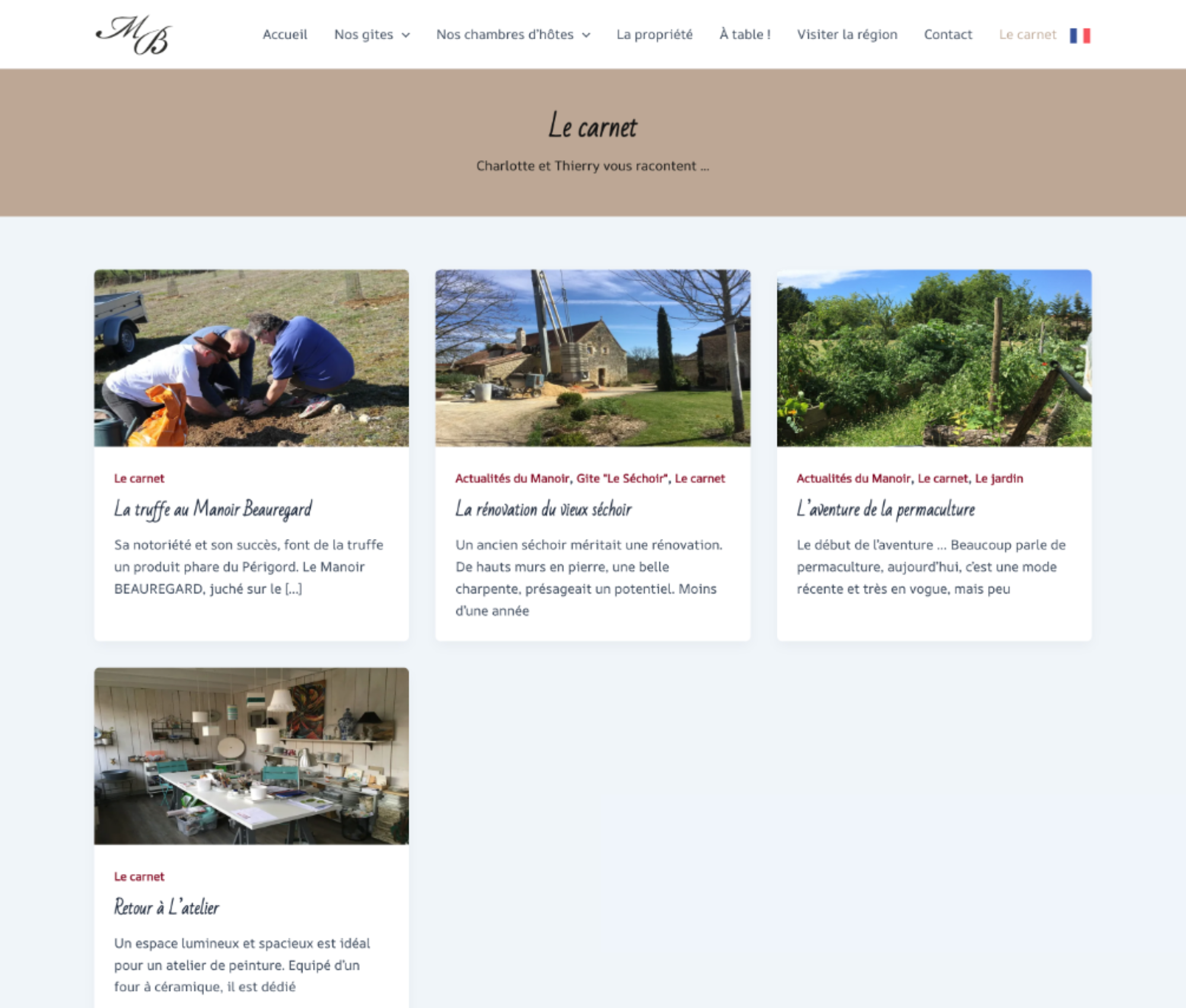 Création de sites web sur mesure pour gîtes et chambres d'hôtes par Bon site bon genre, avec des fonctionnalités avancées comme la réservation en ligne, blog, et intégration multilingue.